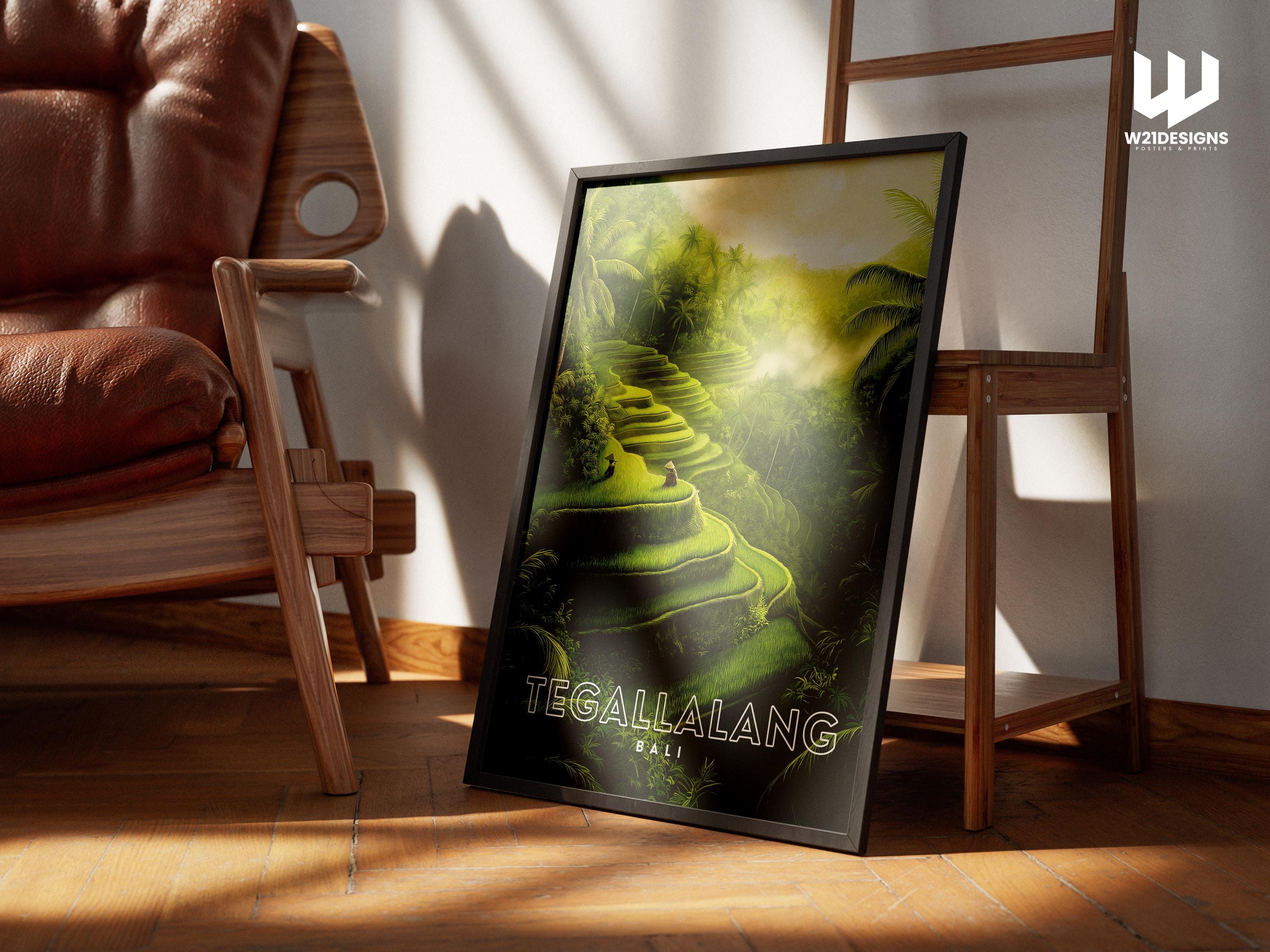 Bali Rice Terrace Poster: Tegallalang Landscape Art Print