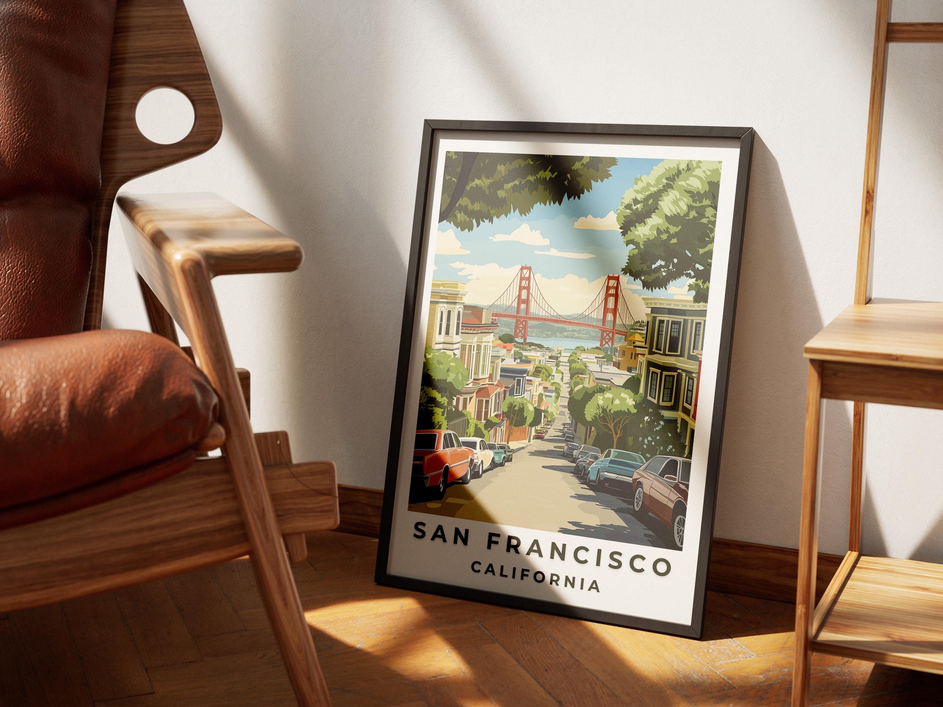 Golden Gate Bridge Art Print: San Francisco Travel Poster
