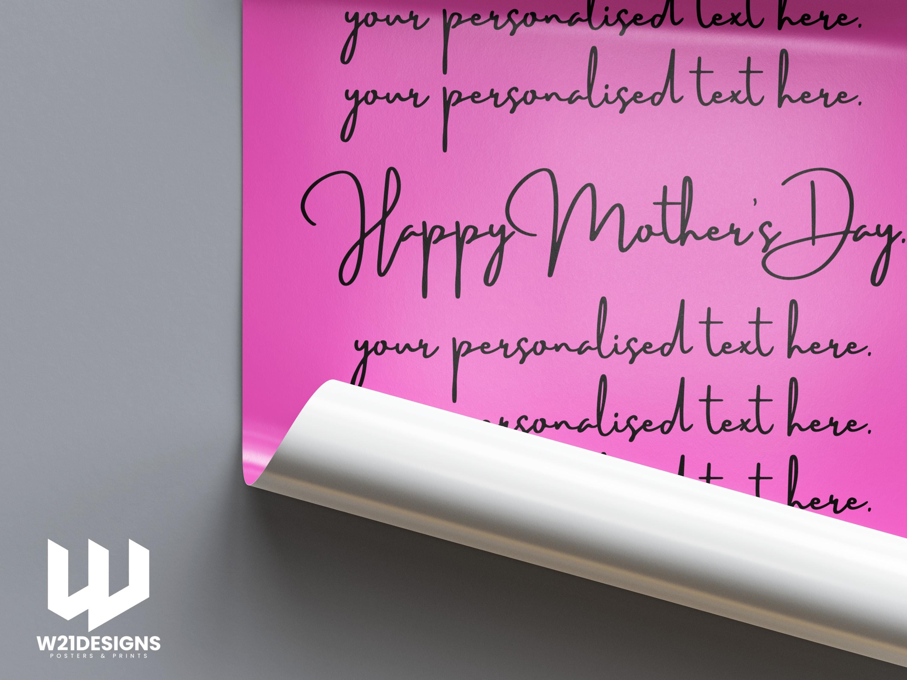 Personalized Mother's Day Print: Custom Text Gift