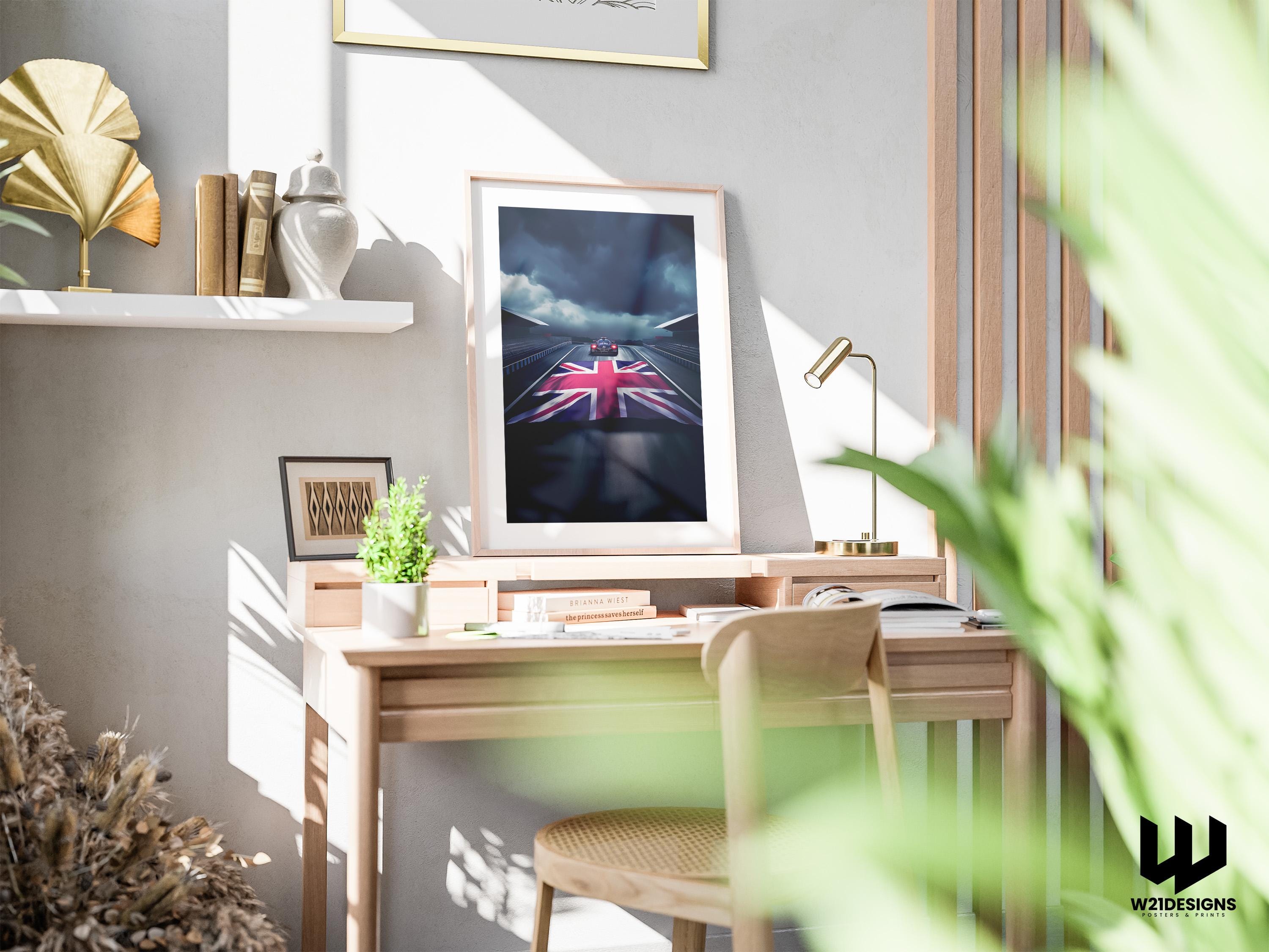 Silverstone Grand Prix Poster: British F1 Racing Art Print