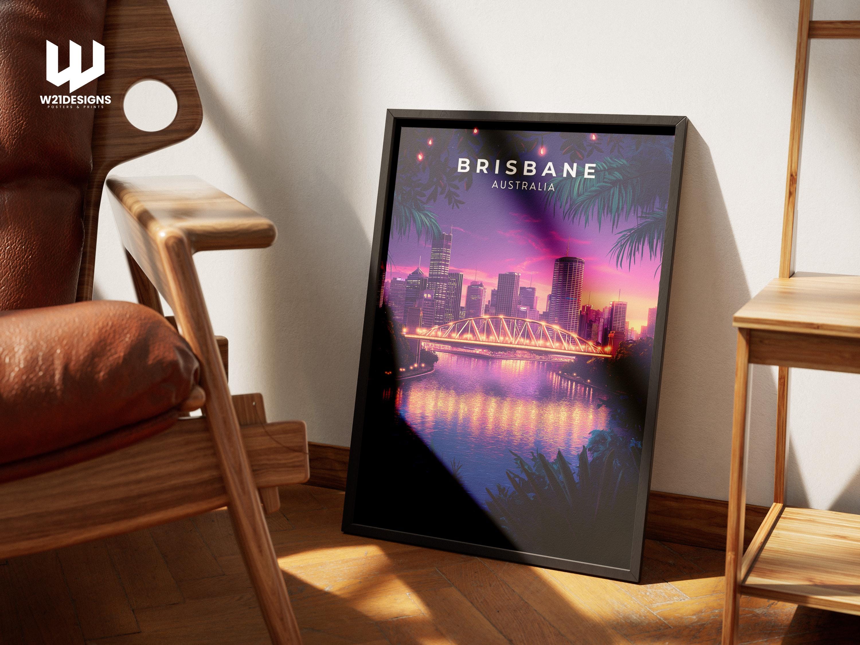Brisbane Australia Print: Story Bridge Cityscape Art