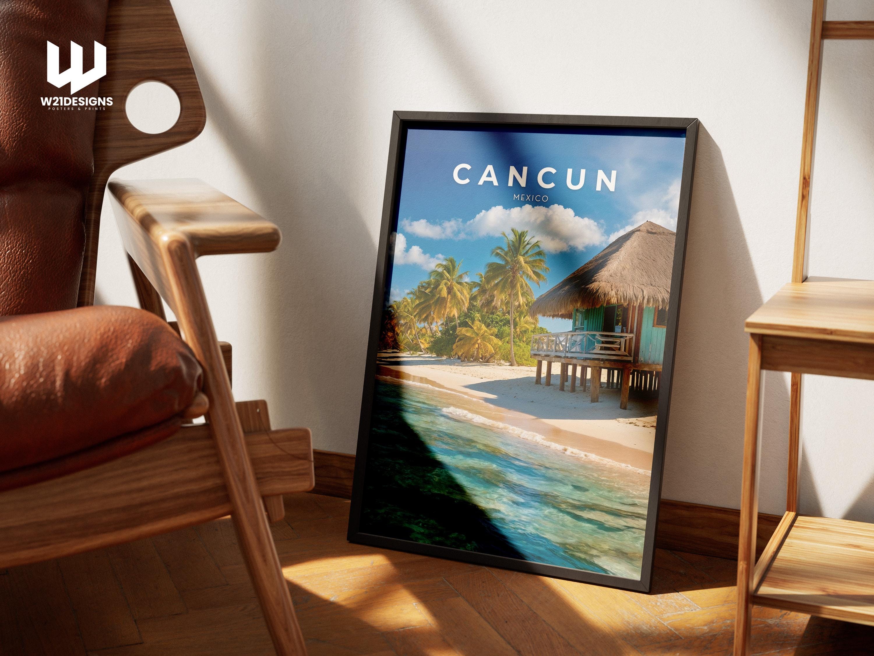 Cancun Beach Print: Tropical Mexico Coastal Wall Art