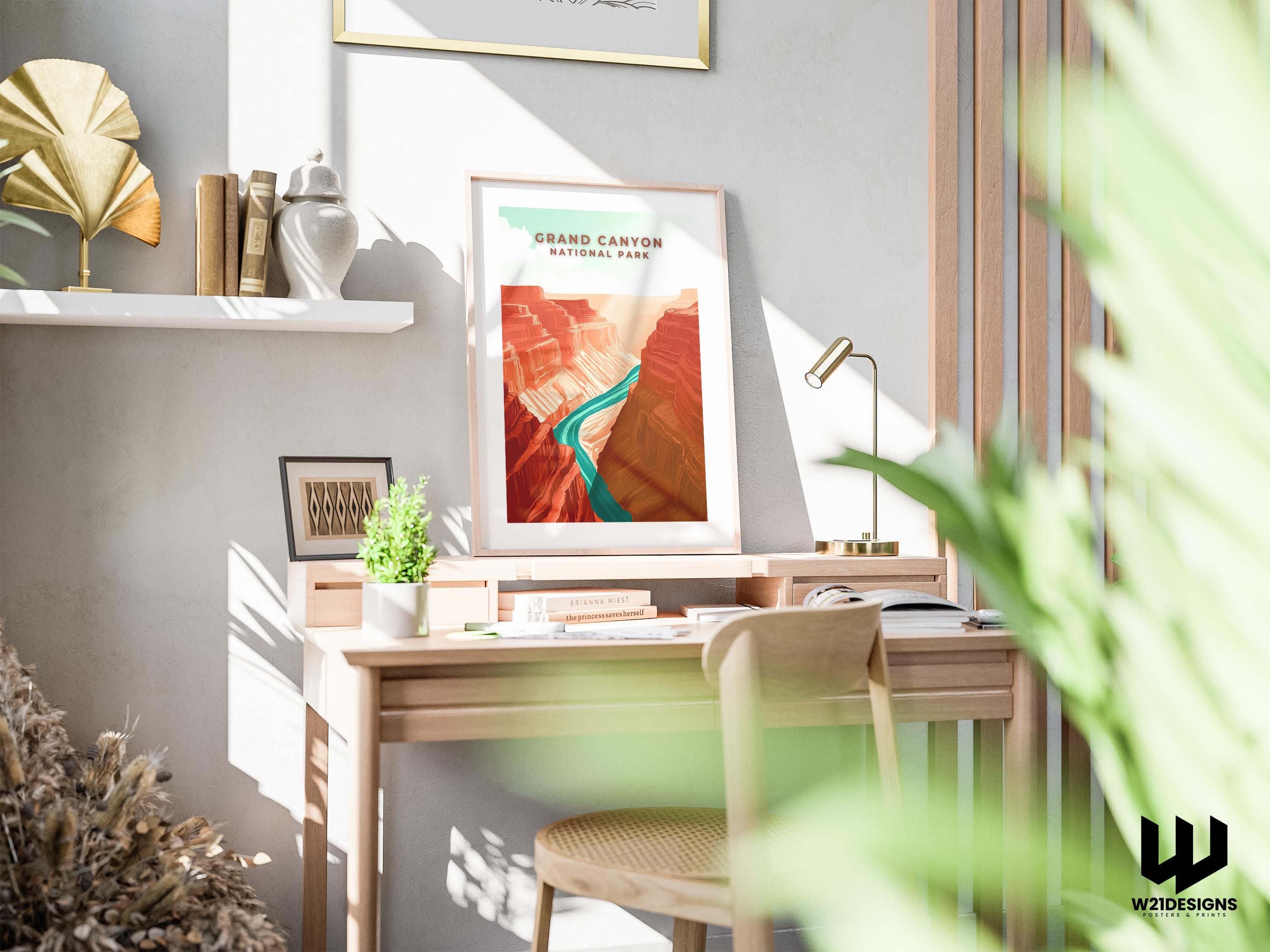 Grand Canyon National Park Poster: Arizona Travel Art Print