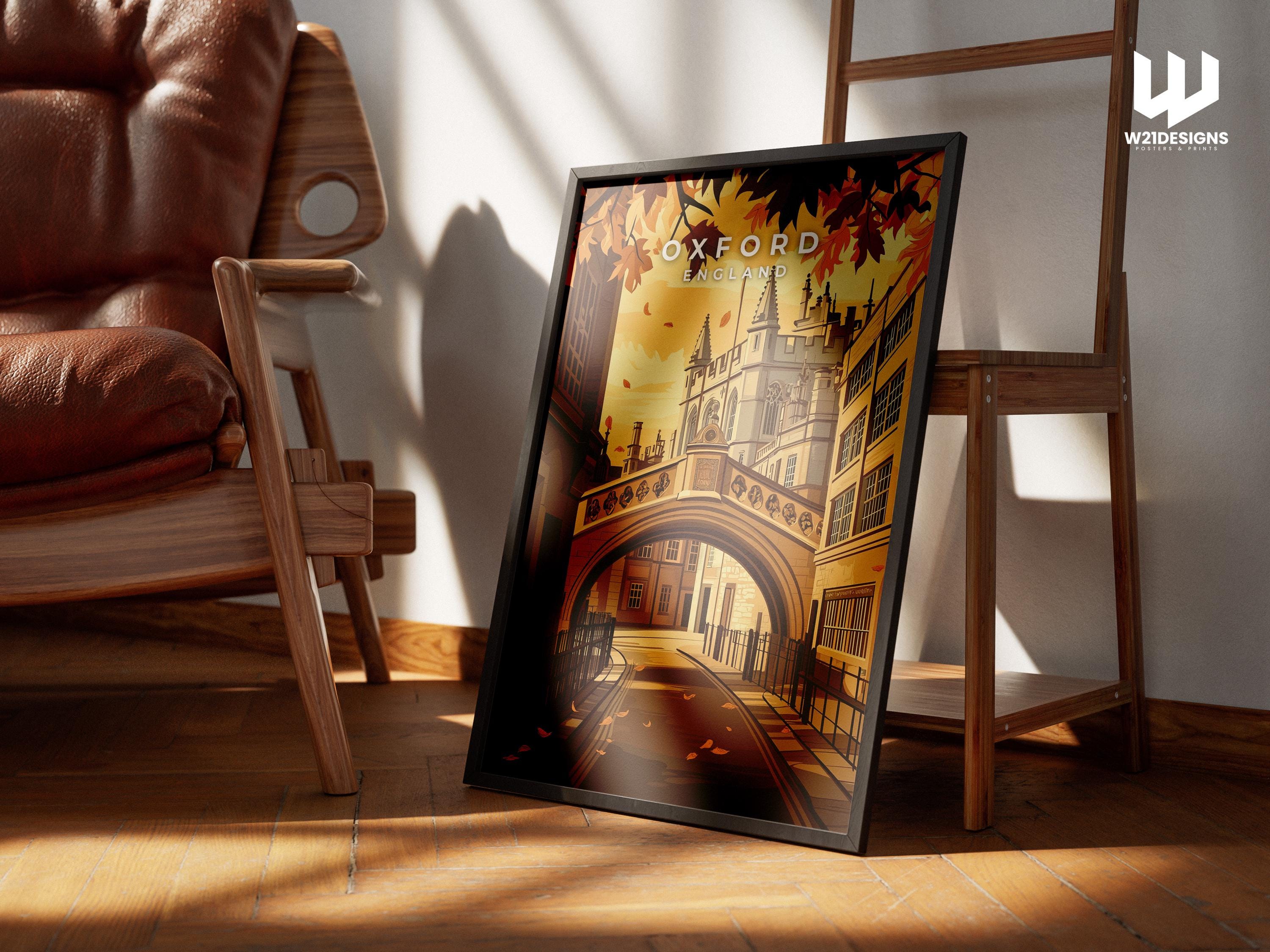 Oxford Bridge of Sighs Art Print: England Travel Poster