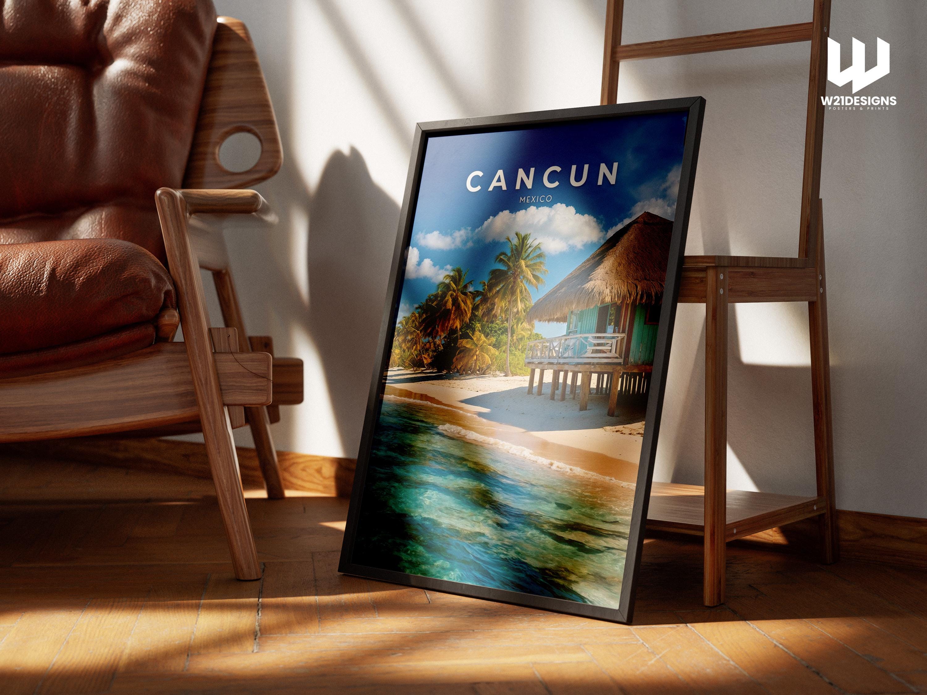 Cancun Beach Print: Tropical Mexico Coastal Wall Art