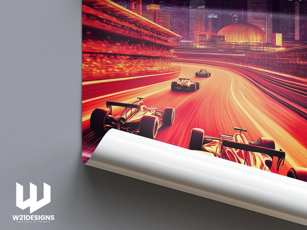 Shanghai Grand Prix Poster: Formula 1 Racing Print