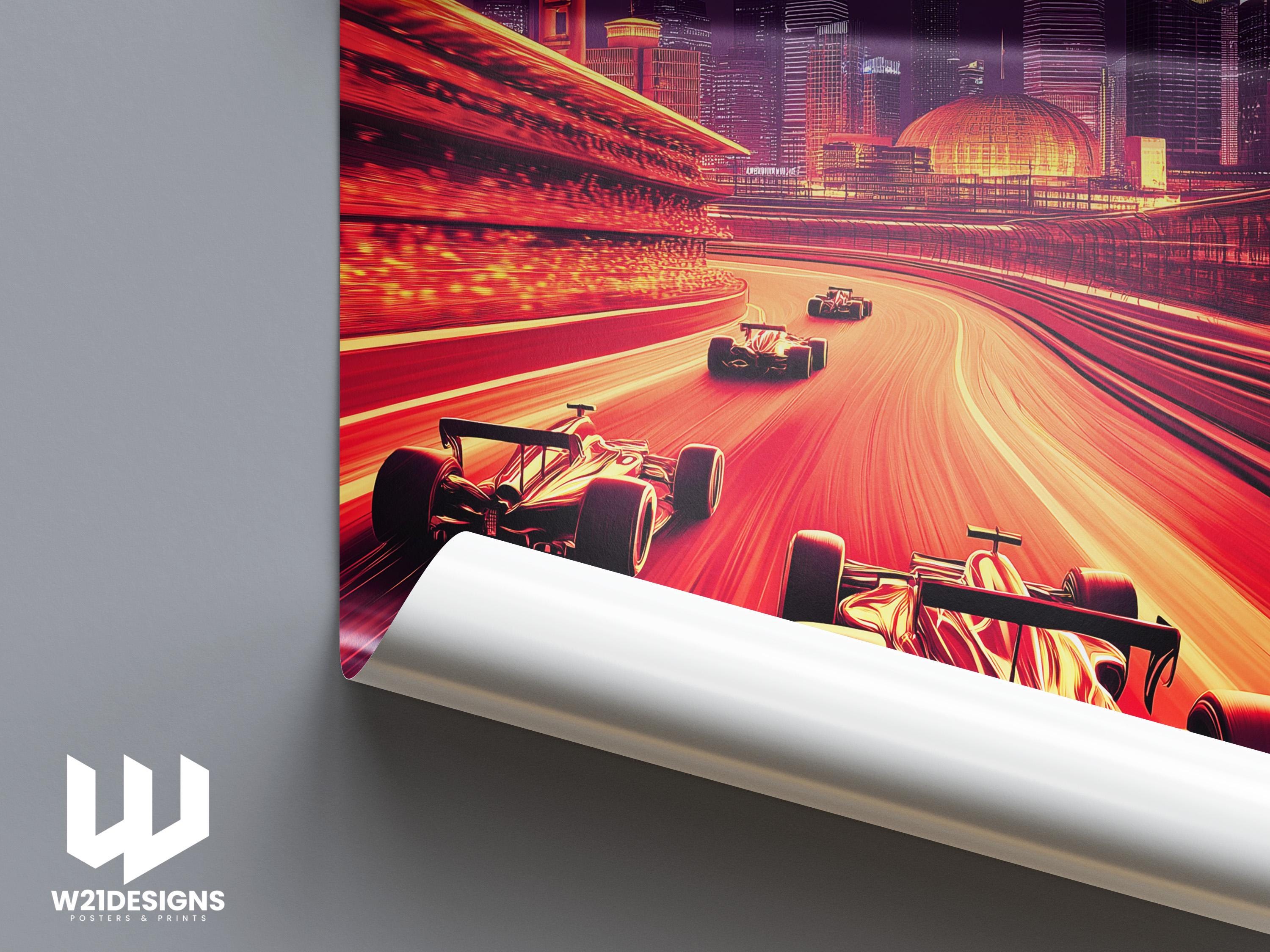 Shanghai Grand Prix Poster: Formula 1 Racing Print