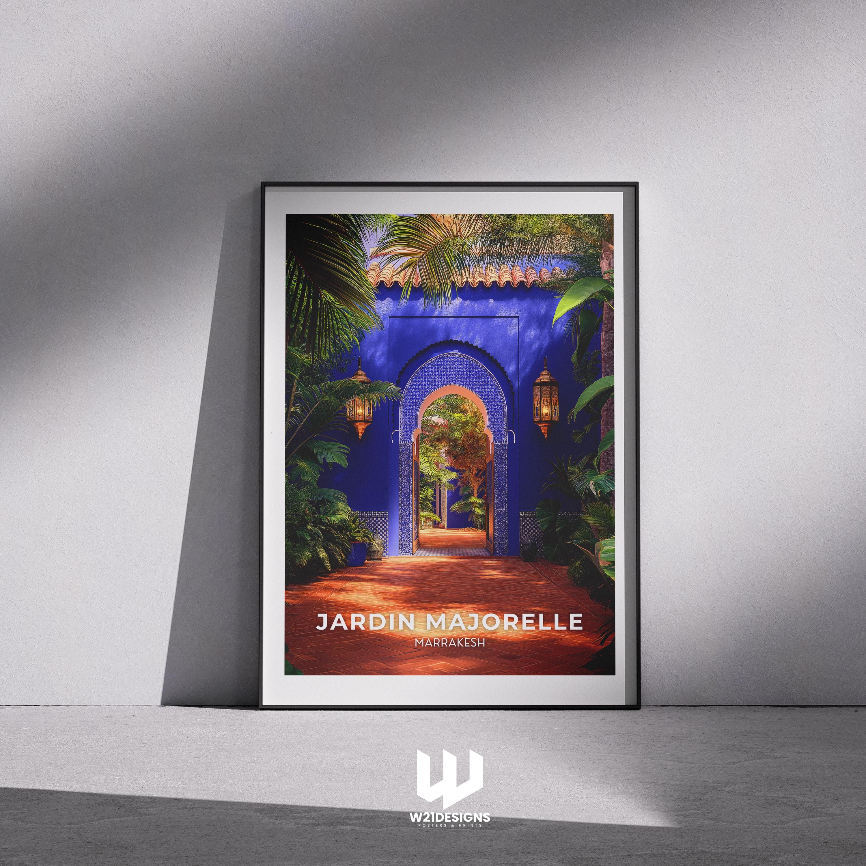 Jardin Majorelle Poster: Marrakesh Morocco Travel Print