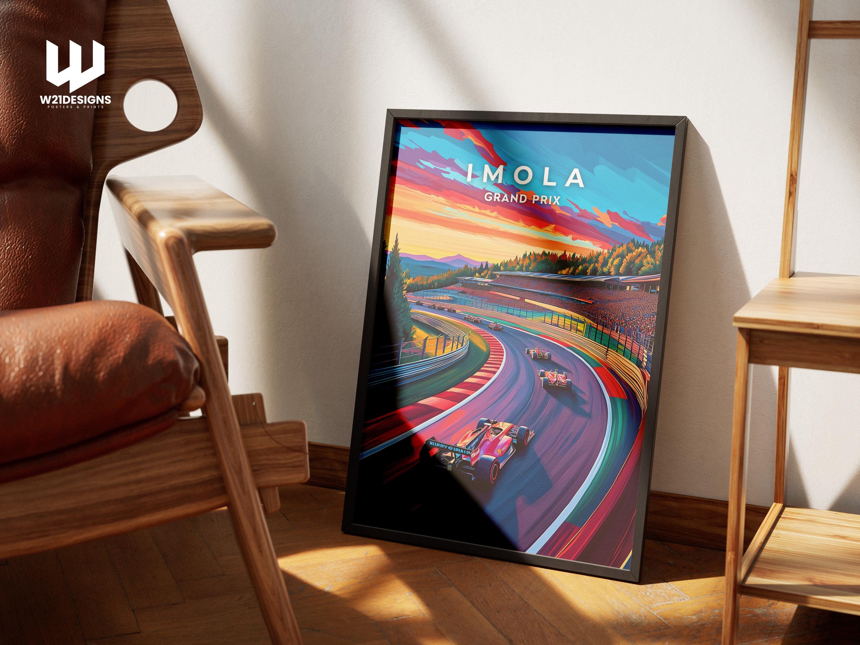 Imola Grand Prix Poster: Formula 1 Racing Art Print