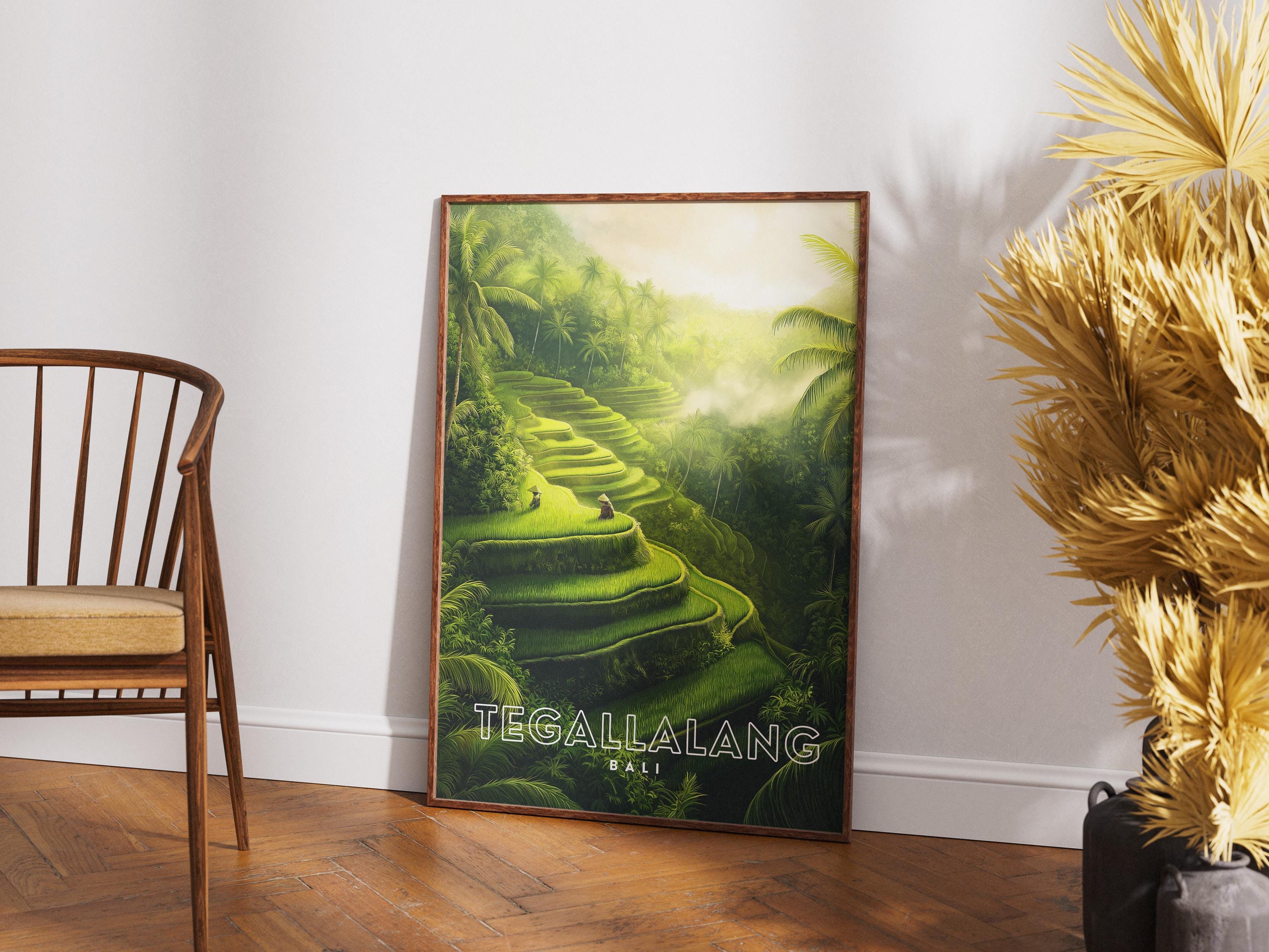 Bali Rice Terrace Poster: Tegallalang Landscape Art Print
