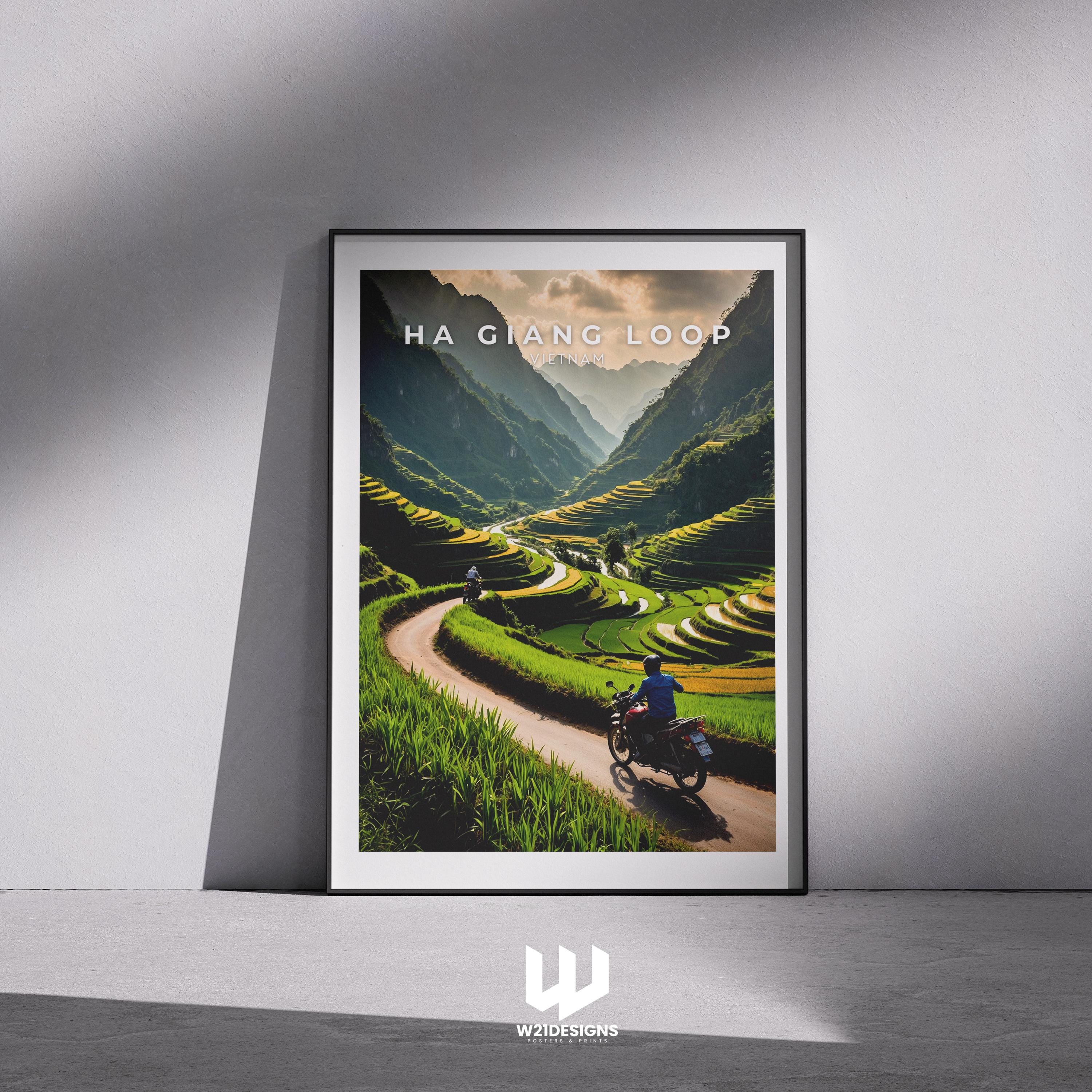 Ha Giang Loop Travel Poster: Vietnam Road Trip Art Print