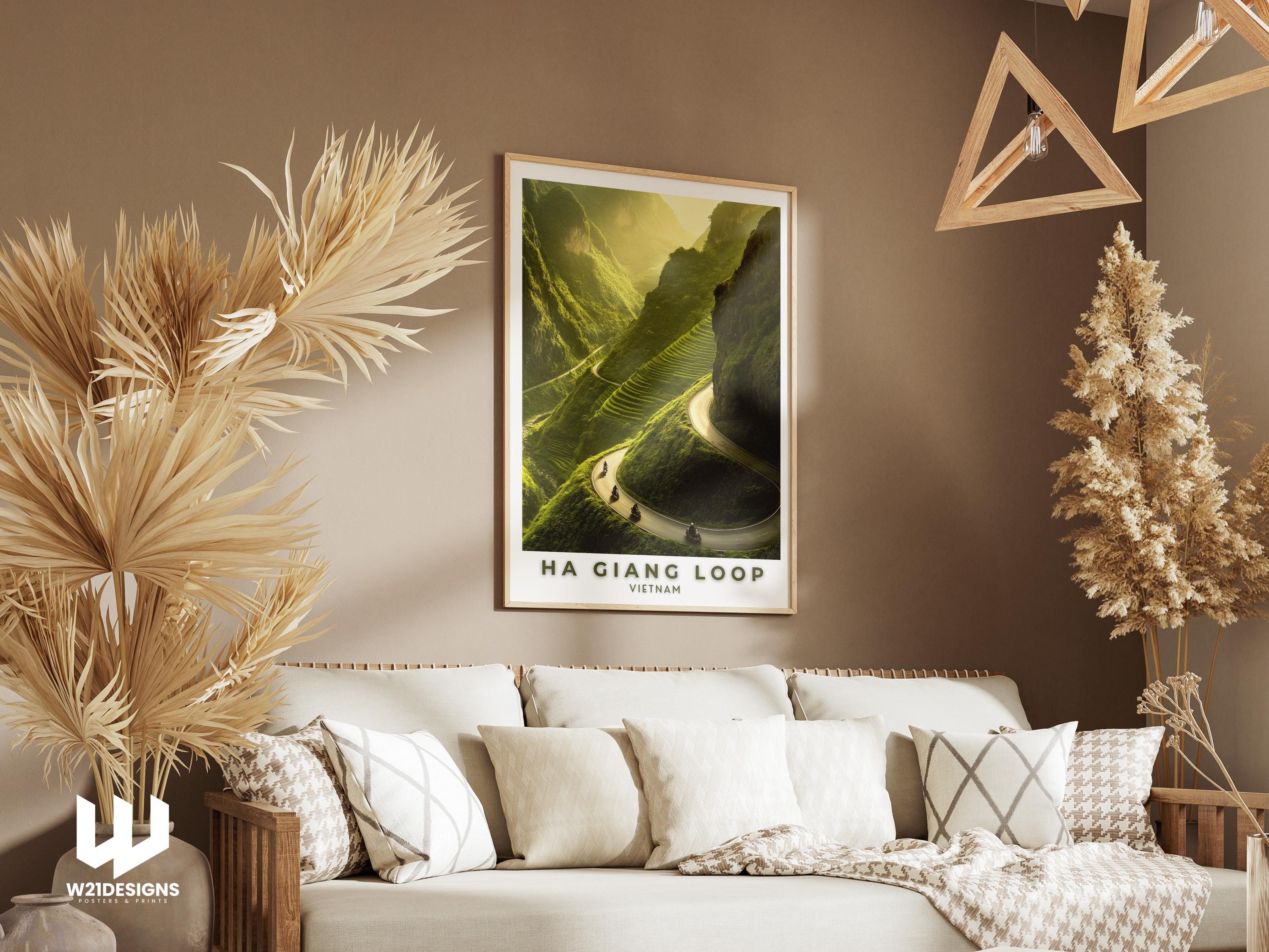 Ha Giang Loop Travel Poster: Vietnam Road Trip Wall Art