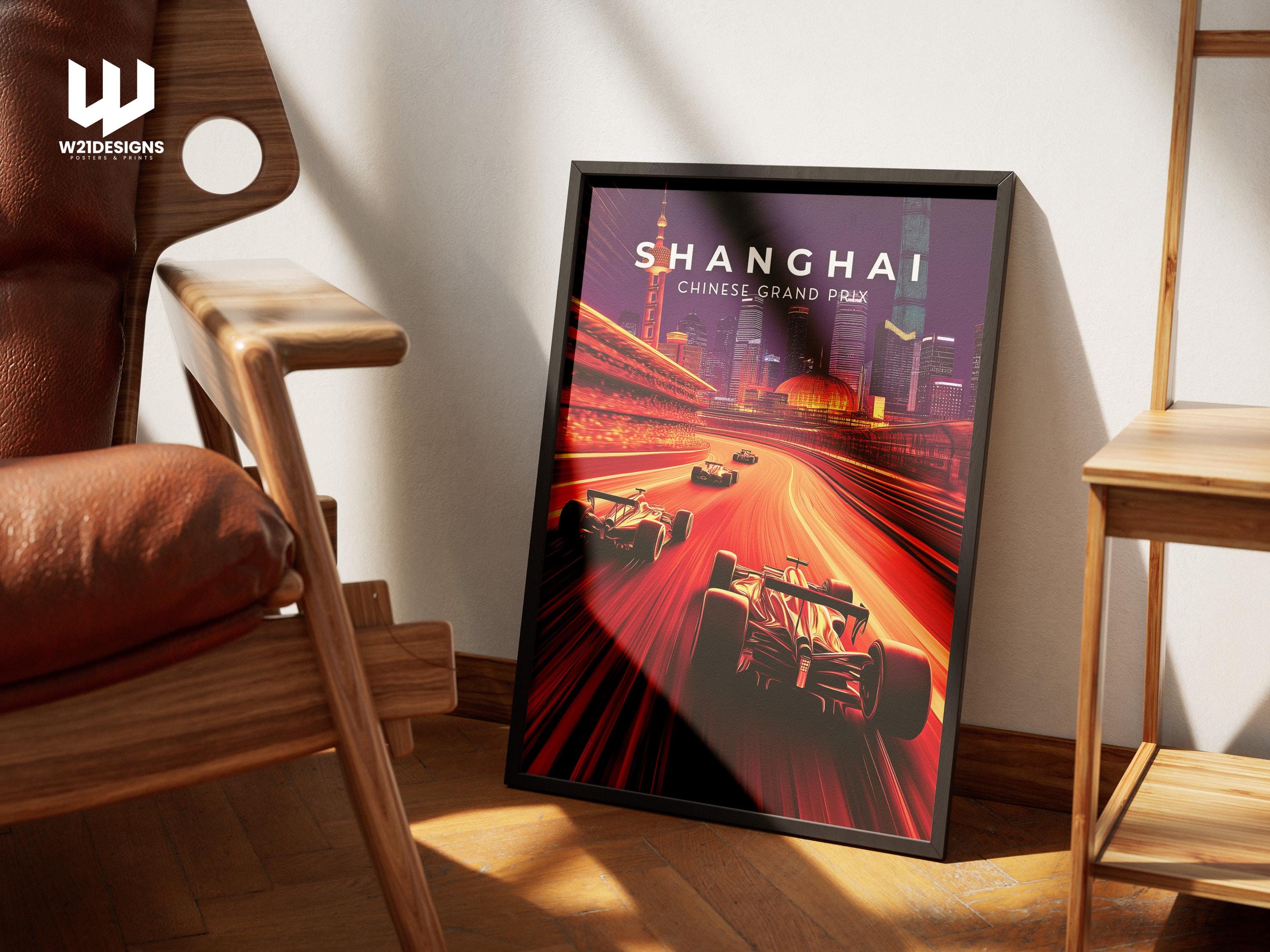 Shanghai Grand Prix Poster: Formula 1 Racing Print