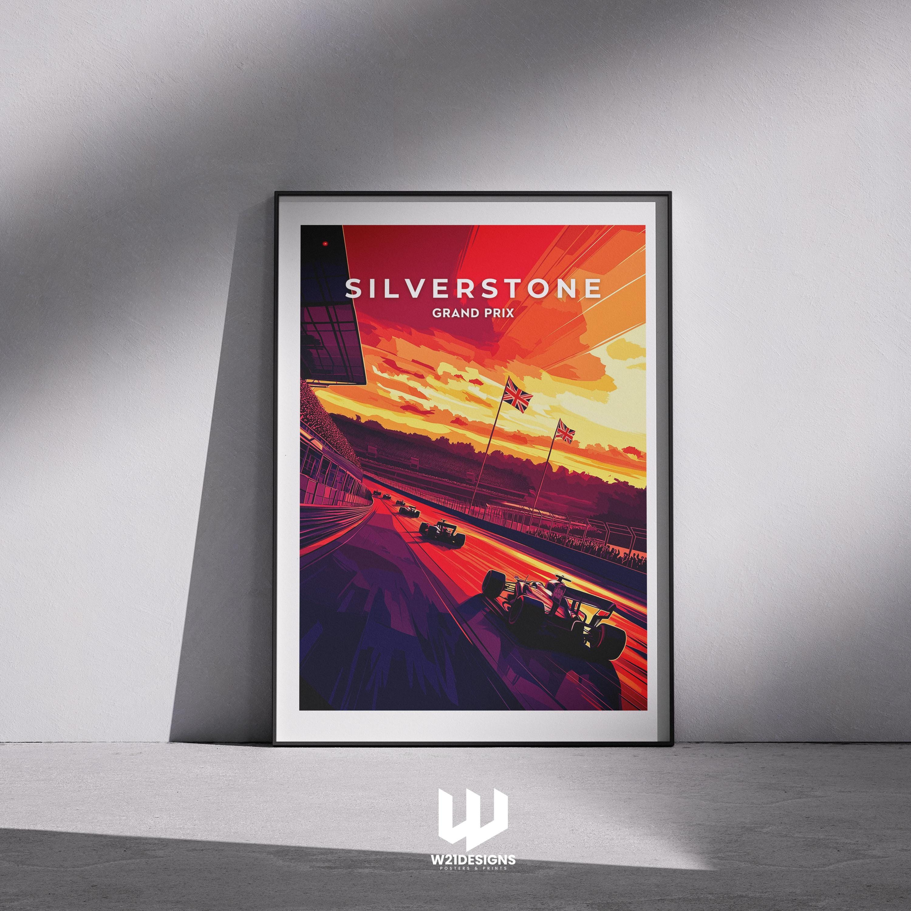 Silverstone Grand Prix Poster: British F1 Racing Art Print