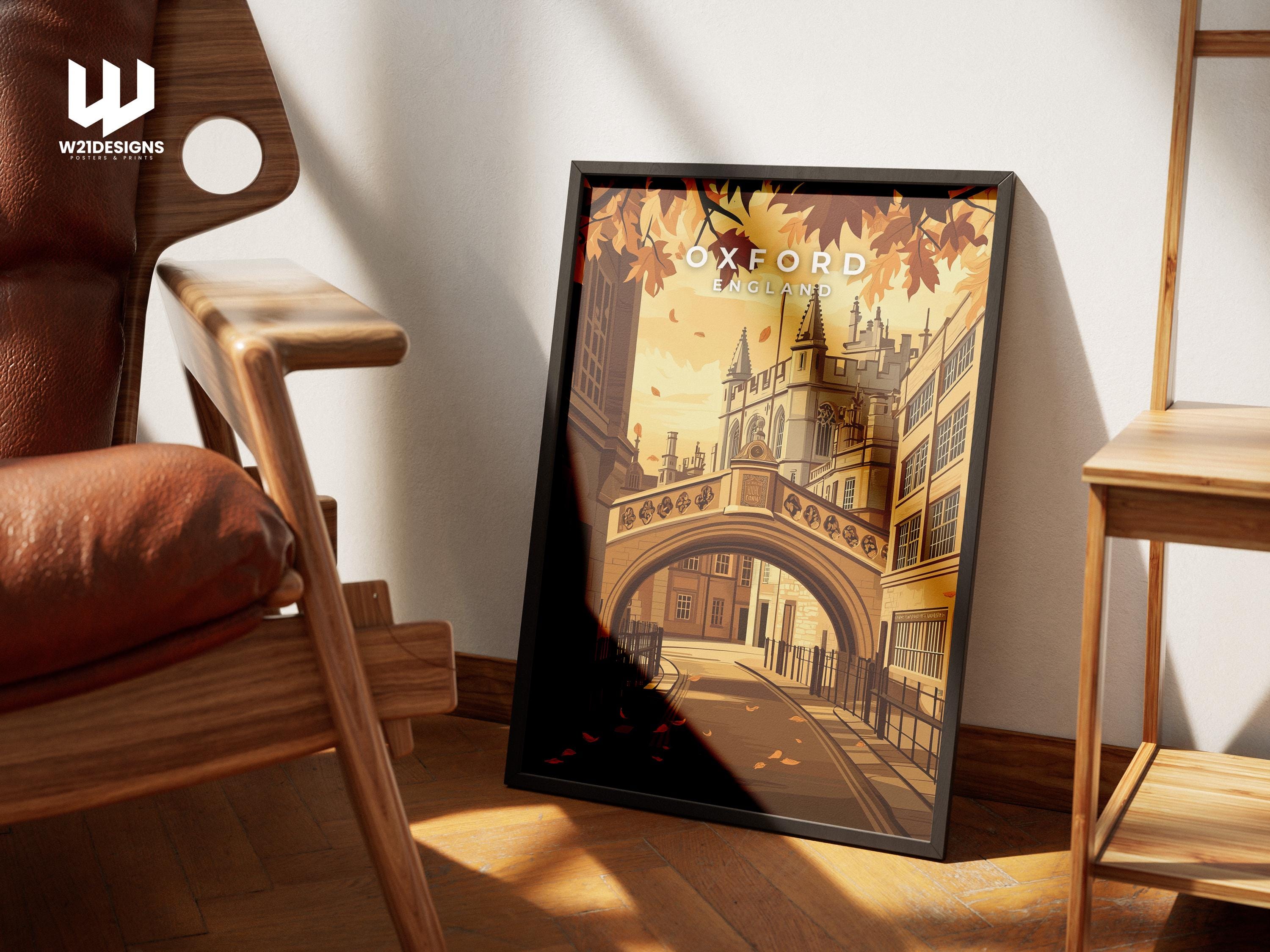 Oxford Bridge of Sighs Art Print: England Travel Poster