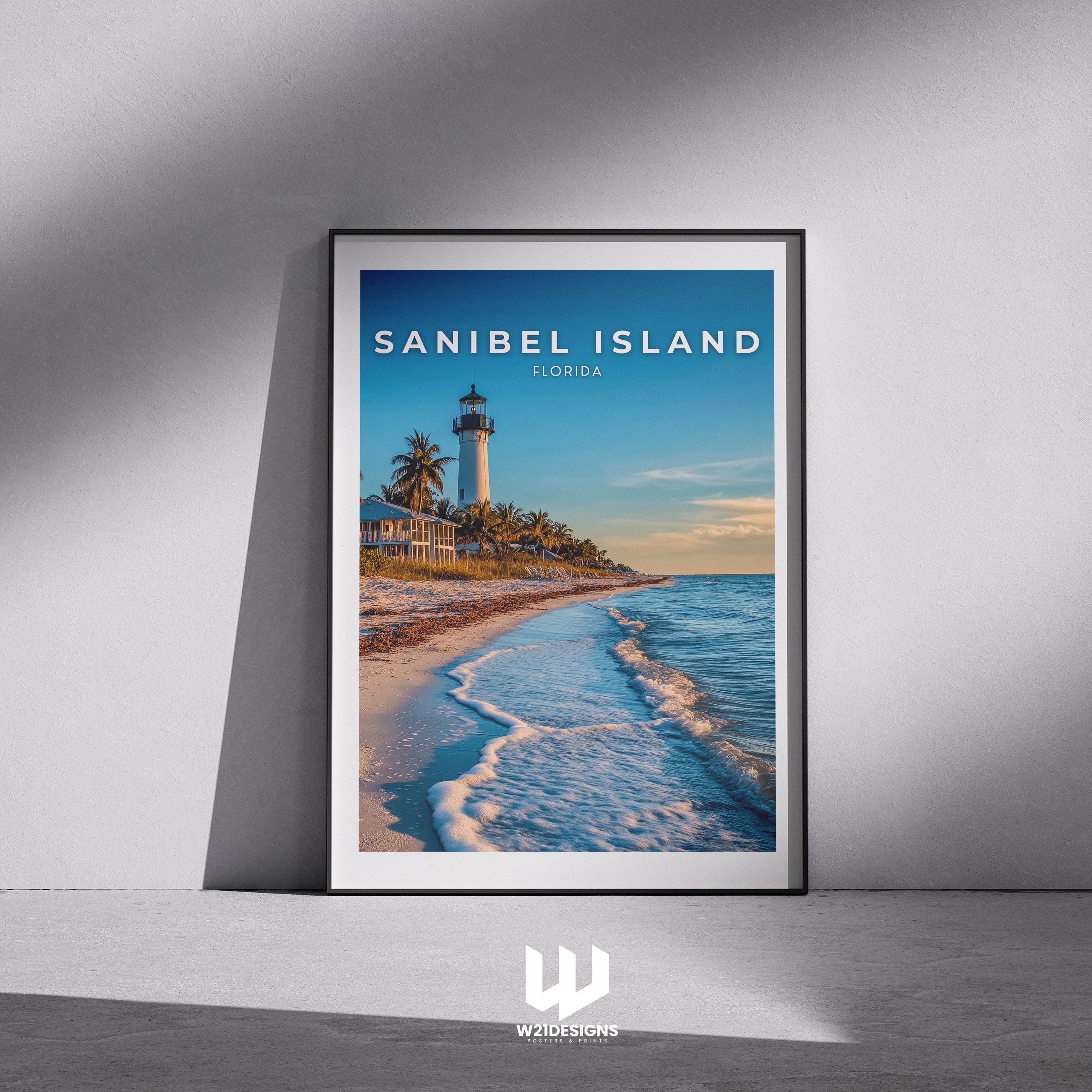 Sanibel Island Lighthouse Print: Florida Coastal Wall Art
