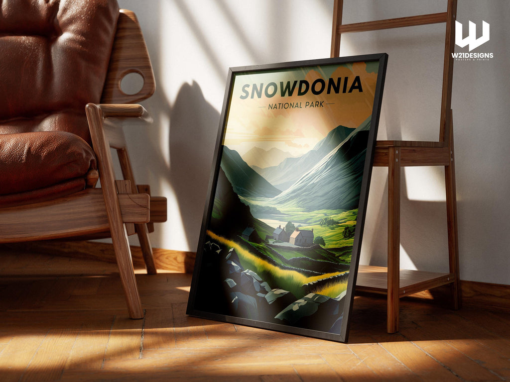 Snowdonia National Park Print: Vintage Wales Travel Poster