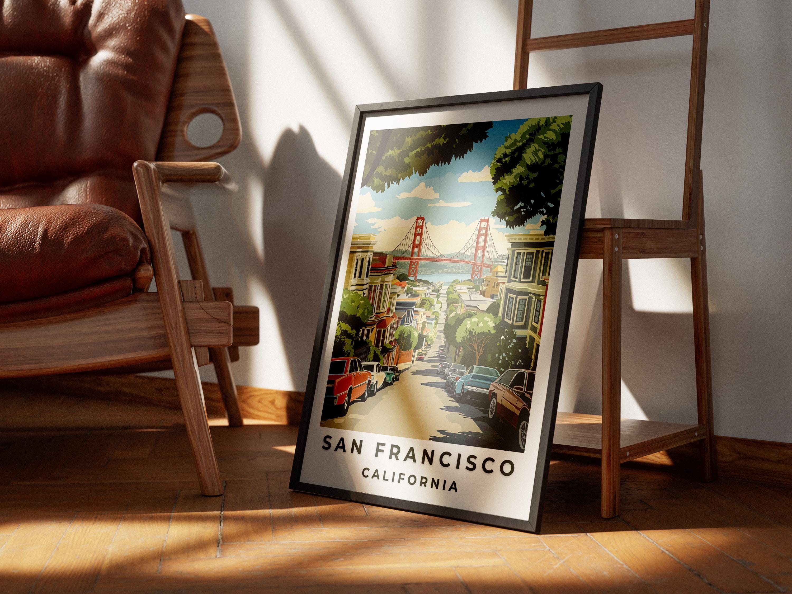 Golden Gate Bridge Art Print: San Francisco Travel Poster