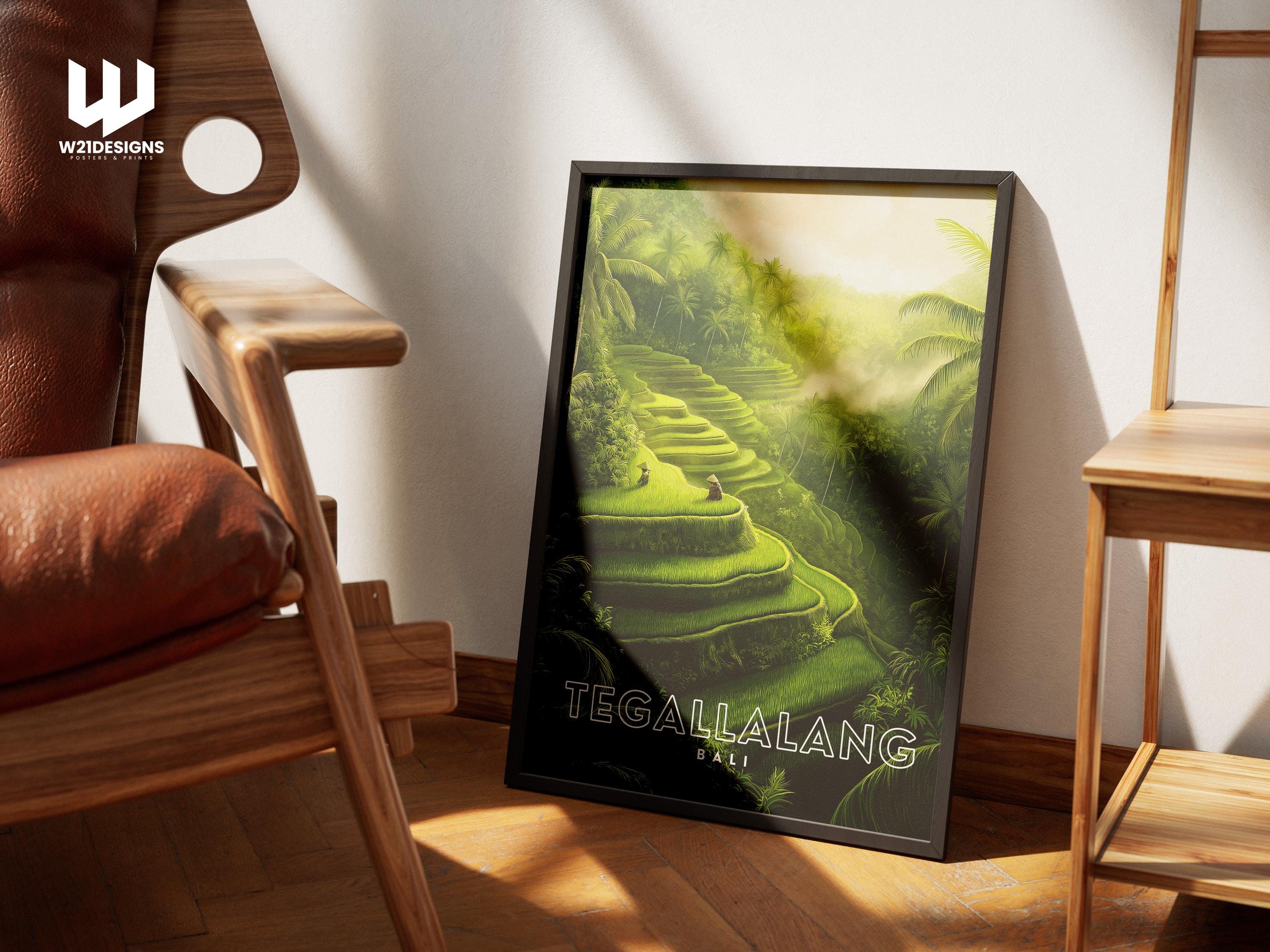 Bali Rice Terrace Poster: Tegallalang Landscape Art Print