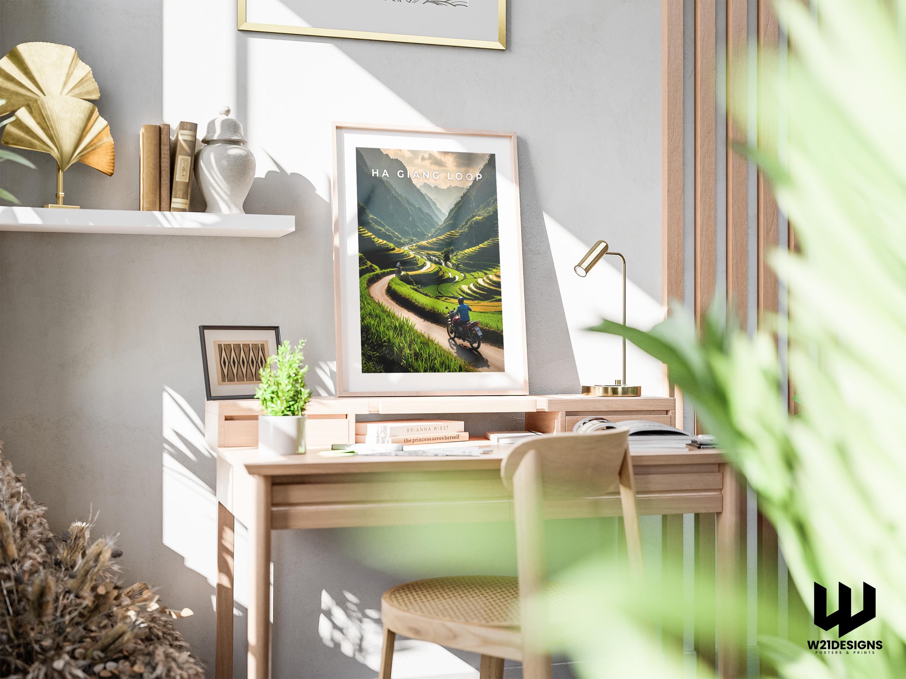 Ha Giang Loop Travel Poster: Vietnam Road Trip Art Print