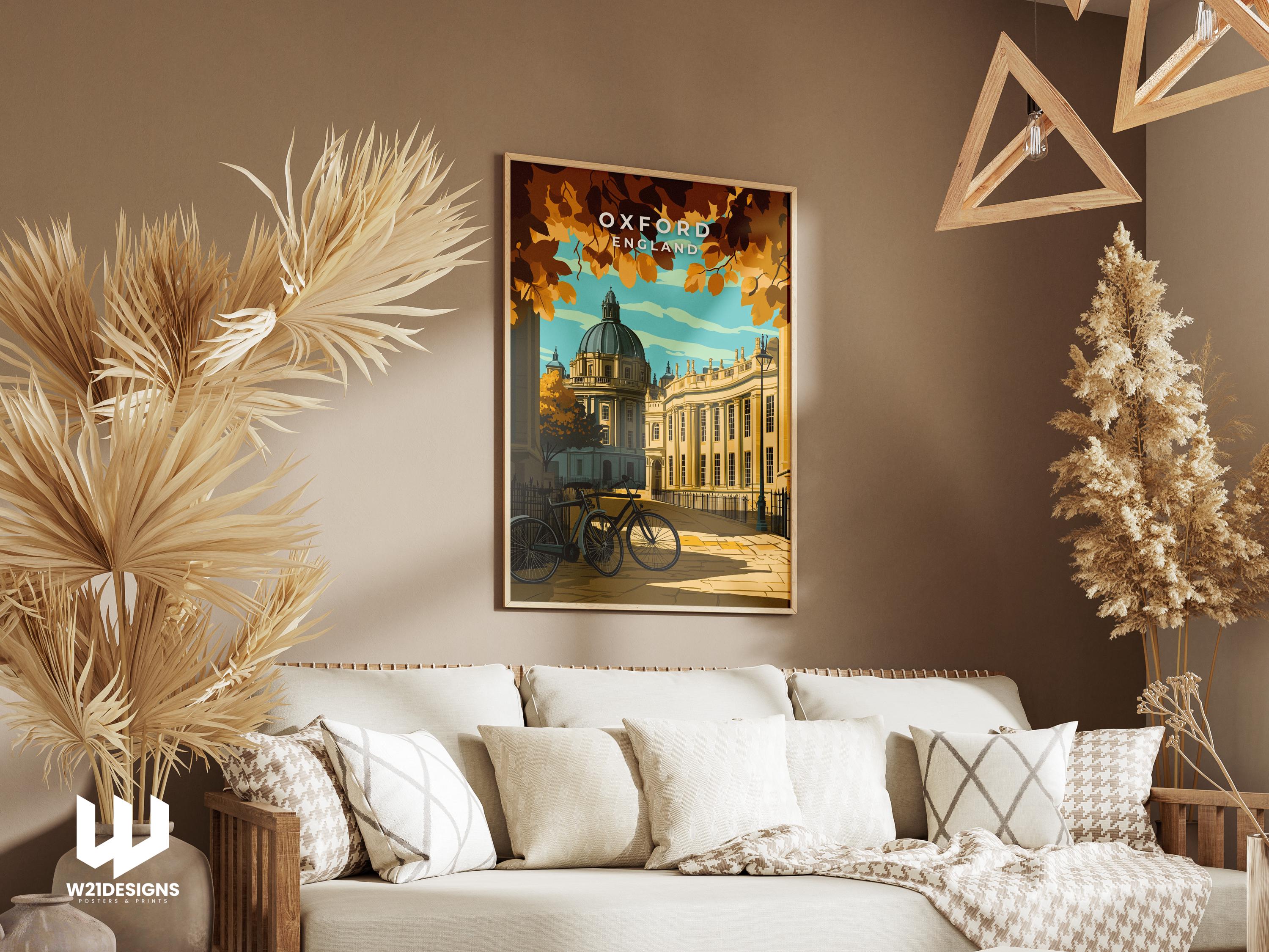 Oxford Travel Poster: Vintage England Art Print
