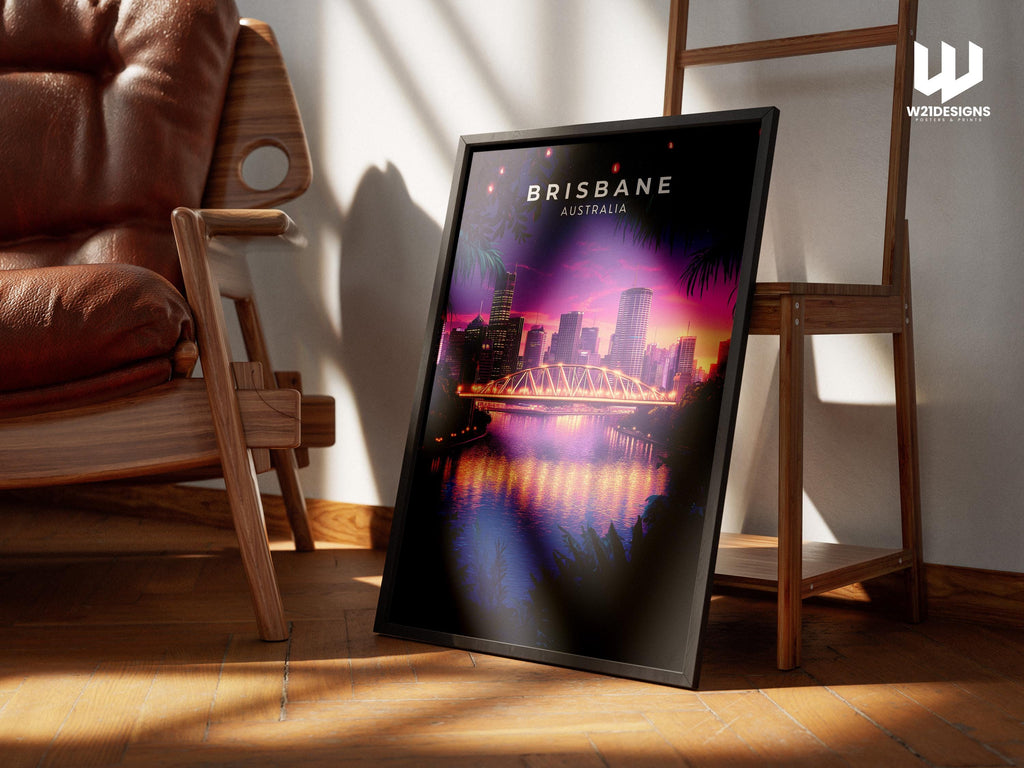 Brisbane Australia Print: Story Bridge Cityscape Art