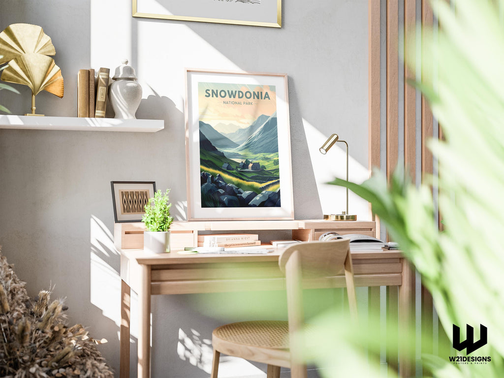 Snowdonia National Park Print: Vintage Wales Travel Poster