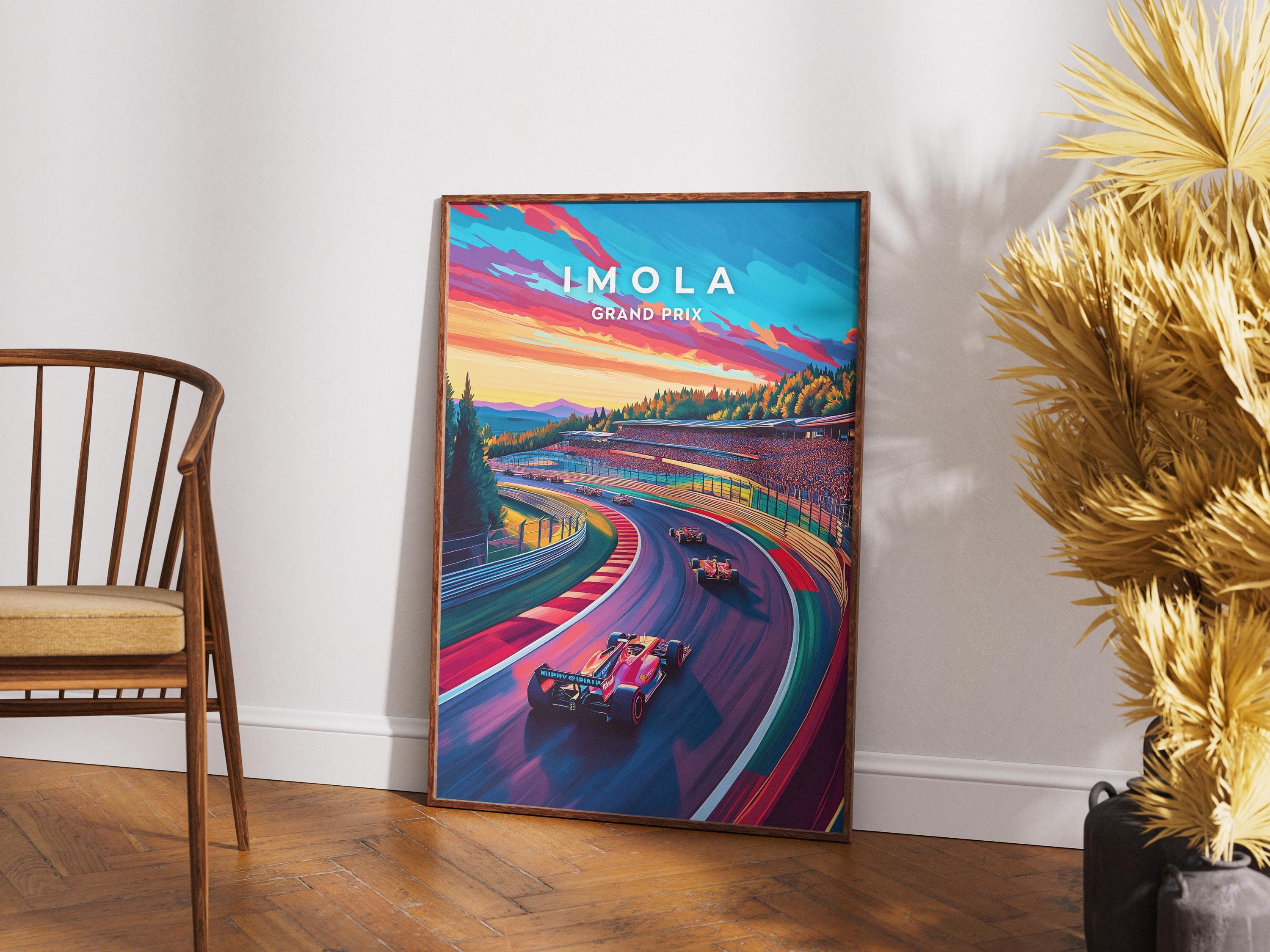 Imola Grand Prix Poster: Formula 1 Racing Art Print