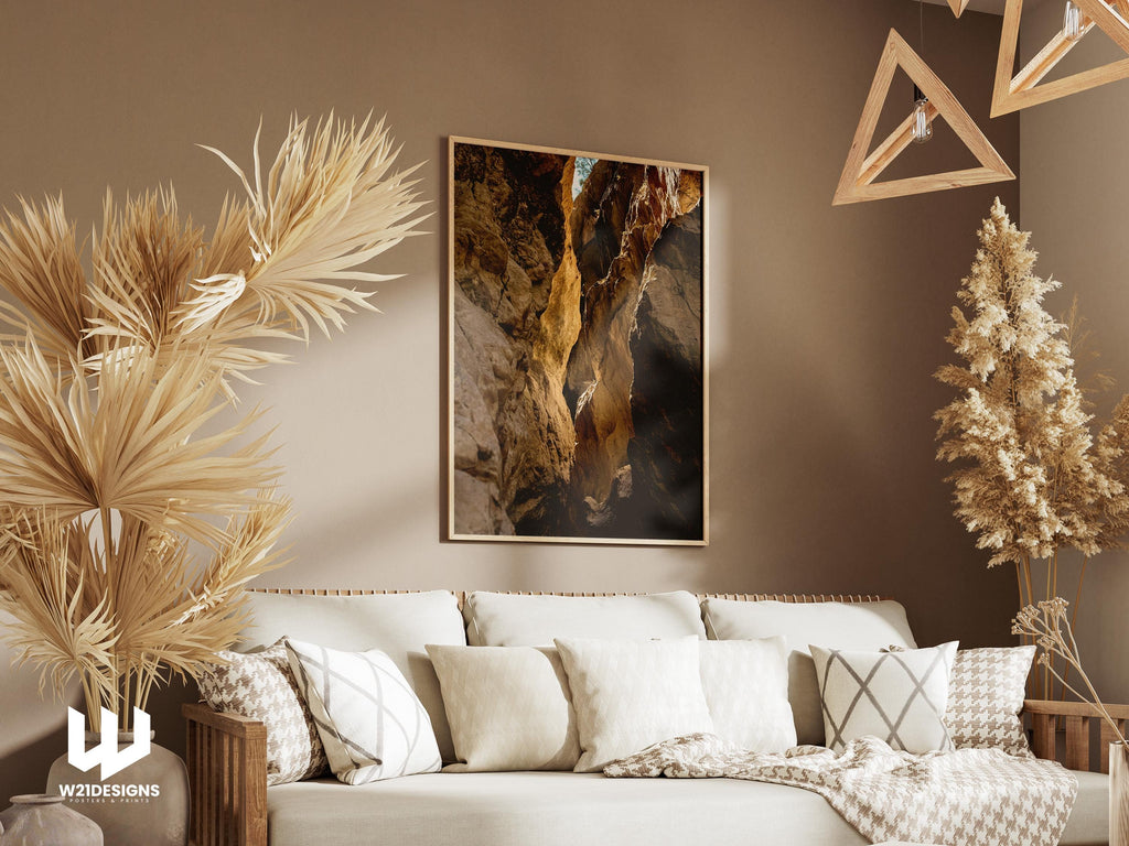 Saklikent Canyon Print: Turkey Landscape Poster, Earthy Decor