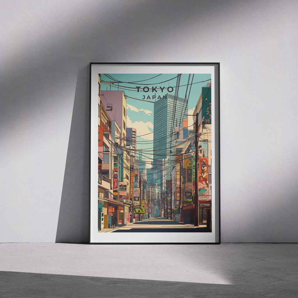 Tokyo Travel Poster: Vintage Japanese Cityscape Art Print